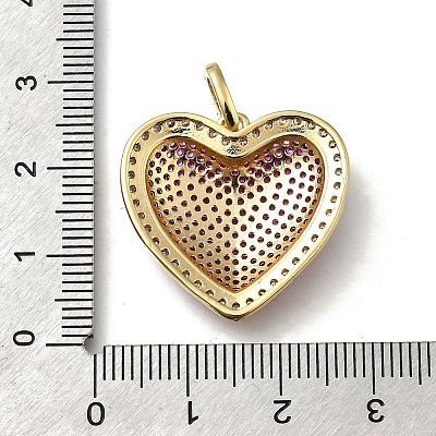 Brass Micro Pave Cubic Zirconia Pendants KK-C090-43G-03-1