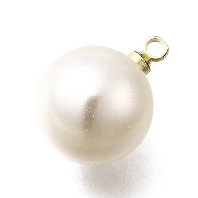 ABS Plastic Imitation Pearl Pendants FIND-H052-01G-01G-1