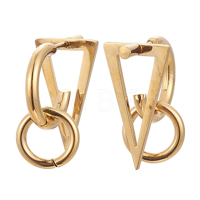 304 Stainless Steel Half Hoop Earrings EJEW-F257-03G-1