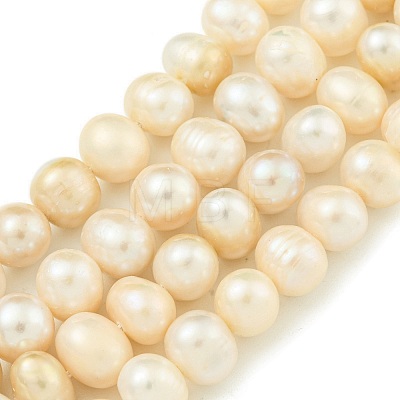 Natural Cultured Freshwater Pearl Beads Strands PEAR-C003-09F-1