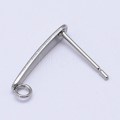 304 Stainless Steel Stud Earring Findings X-STAS-D118-1