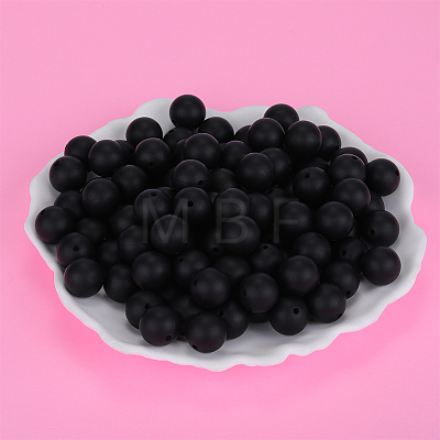 Round Silicone Focal Beads SI-JX0046A-27-1