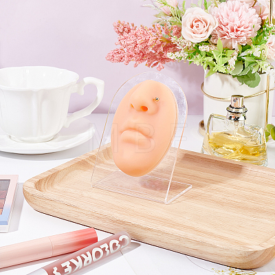 Soft Silicone Nose Flexible Model Body Part Displays with Acrylic Stands ODIS-WH0002-20-1