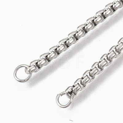 Adjustable 304 Stainless Steel Slider Bracelets Making X-STAS-T050-030P-1