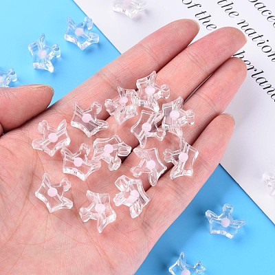 Transparent Acrylic Beads MACR-S373-105-B07-1