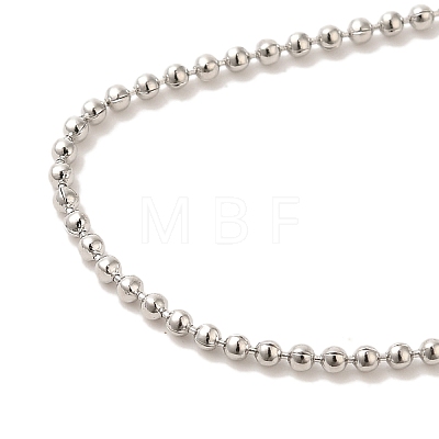Brass Ball Chain Necklaces NJEW-B119-06P-1