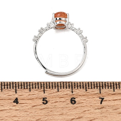 Brass Micro Pave Cubic Zirconia Finger Rings CU-CBA260E-15P-1