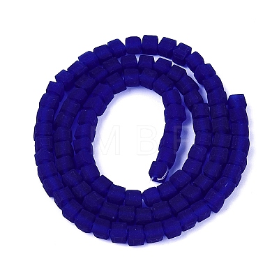 Transparent Frosted Glass Beads Strands GLAA-N072-01A-A14-1