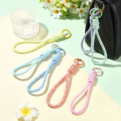 7Pcs 7 Colors Polyester Lanyard Hand Mobile Straps MOBA-FS0001-03-1