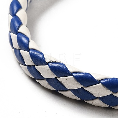 PU Imitation Leather Braided Cord Bracelets for Women BJEW-M290-01G-1