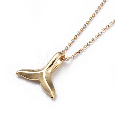Real 18K Gold Plated Brass Pendants Necklaces NJEW-JN02421-03-1