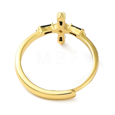 Brass with Cubic Zirconia Adjustable Rings RJEW-Z017-04G-1