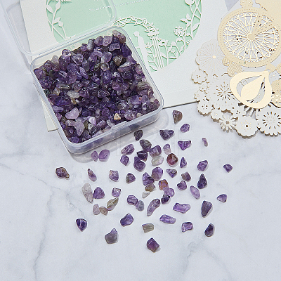 Natural Amethyst Chip Beads G-CJ0001-23-1