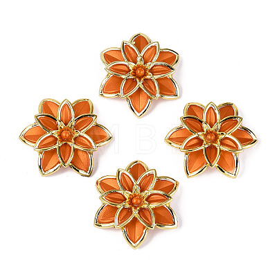 Matte Spray Painted Acrylic Beads LS-OACR-N159-01B-1