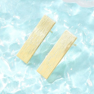 Brass Stud Earrings EJEW-G471-27B-G-1