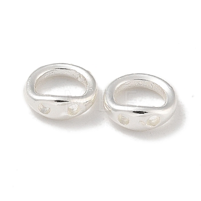 Brass Ring Charm Connectors X-KK-P284-06S-1