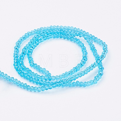 Transparent Glass Beads Strands X-GLAA-R135-2mm-08-1