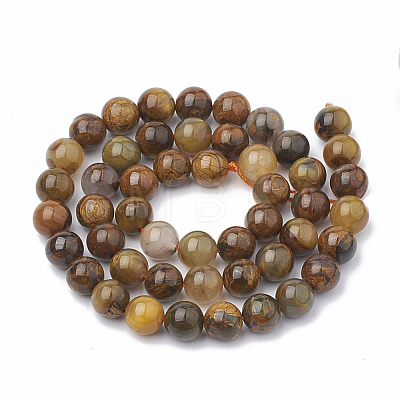 Natural Pietersite Beads Strands G-S333-8mm-010-1