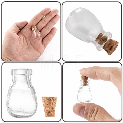 Oval Glass Bottle for Bead Containers AJEW-R045-09-1