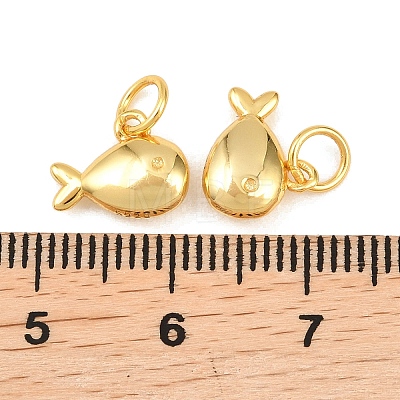 925 Sterling Silver Fish Charms STER-I024-03G-02-1