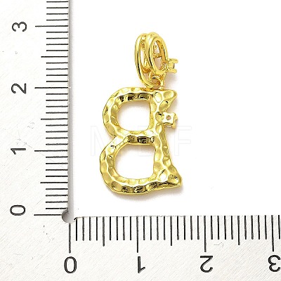 Rack Plating Brass Micro Pave Cubic Zirconia European Dangle Charms KK-L210-015G-B-1
