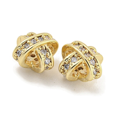 Brass with Clear Cubic Zirconia Charms KK-Q820-21G-1