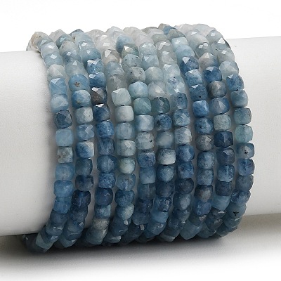Gradient Color Natural Devil Blue Aquamarine Beads Strands G-NH0072-C01-02-1