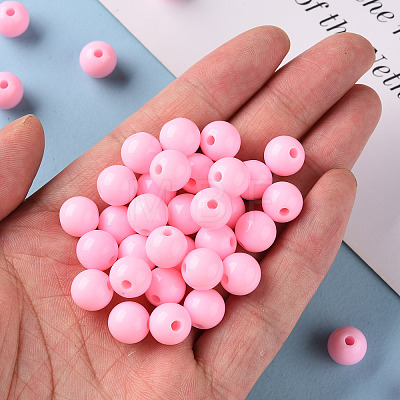 Opaque Acrylic Beads X-MACR-S370-C10mm-A01-1