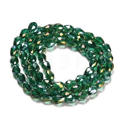 Electroplate Glass Beads Strands EGLA-D015-15x10mm-26-1