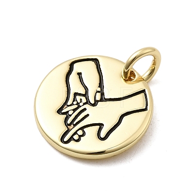 Brass Enamel Pendants KK-P338-28G-02-1