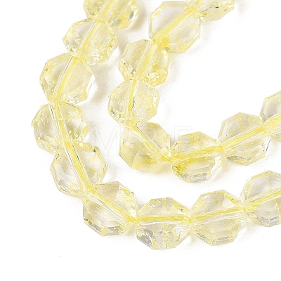 Transparent Crackle Glass Beads Strands GLAA-Q108-03A-01-1