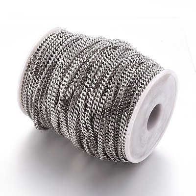 Tarnish Resistant 304 Stainless Steel Twisted Chains Curb Chain CHS-R001-1.0mm-1