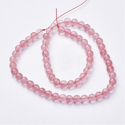 Cherry Quartz Glass Beads Strands Z0ND1012-1