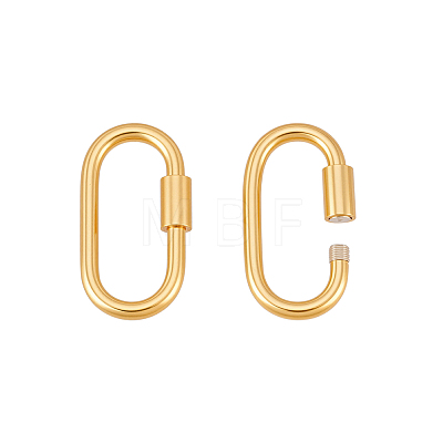 2Pcs 925 Sterling Silver Locking Carabiner Clasps STER-PH0003-94-1