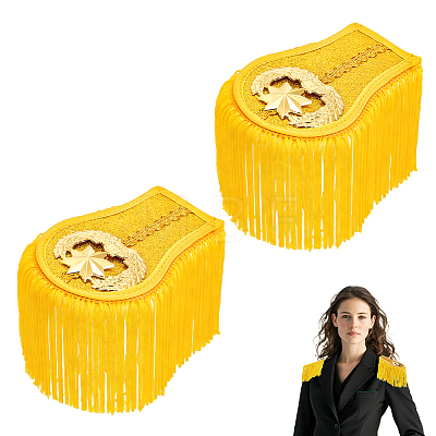 Polyester Tassel Epaulettes AJEW-WH0481-519B-01-1