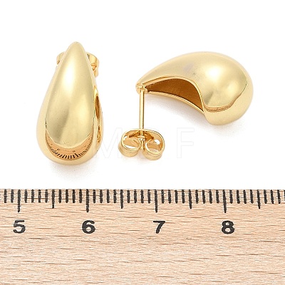 Rack Plating Brass Teardrop Stud Earrings EJEW-R150-05G-1