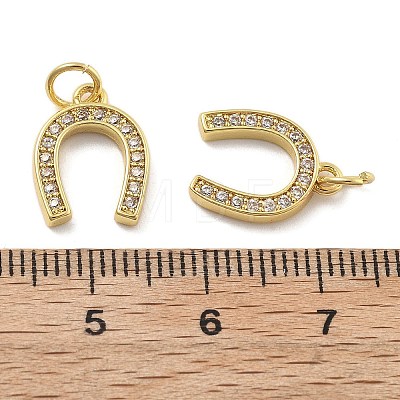 Brass Micro Pave Cubic Zirconia Pendants KK-U060-23G-01-1