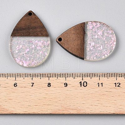 Epoxy Resin & Walnut Wood Pendants RESI-T057-11A-1