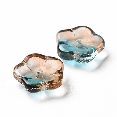 Transparent Spray Painted Glass Beads LS-GLAA-I050-01F-1
