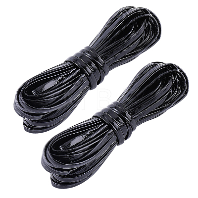 2 Bundles Flat PU Leather Braided Cord OCOR-CL0001-18C-1