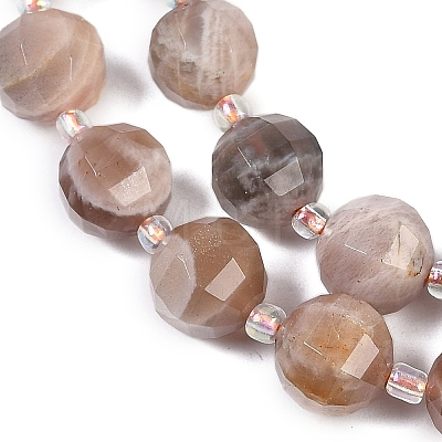 Natural Multi-Moonstone Beads Strands G-G182-B04-05-1