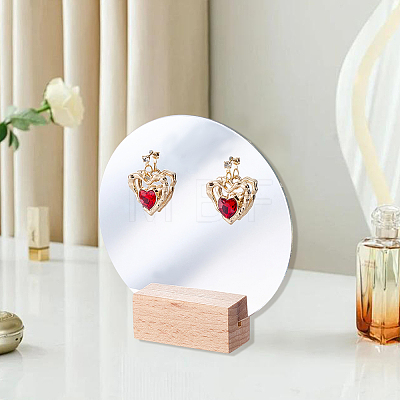 4 Bags Round Acrylic Couple Earring Display Stands EDIS-SC0001-17A-1