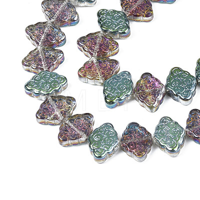 Electroplate Glass Beads Strand EGLA-S188-20-C01-1
