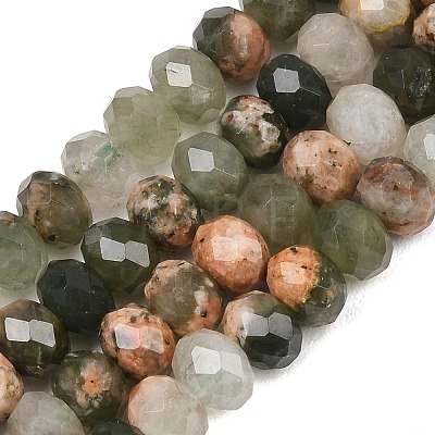 Natural Green Opal Beads Strands G-C259-A51-5x8mm-1