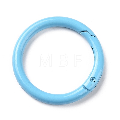 Spray Painted Alloy Spring Gate Rings PALLOY-K257-04-1