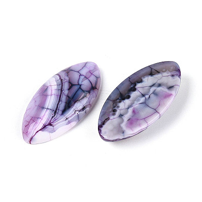 Dyed Natural Crackle Agate Cabochons G-T144-78C-1