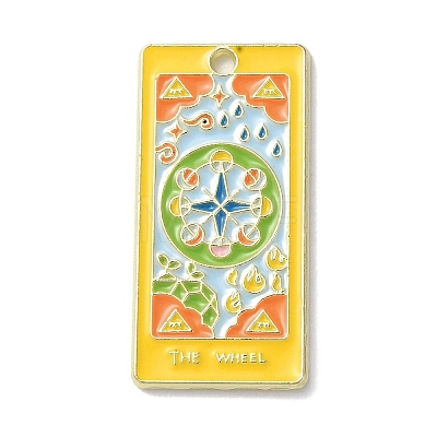 Alloy Enamel Pendants X-ENAM-K070-03G-04-1