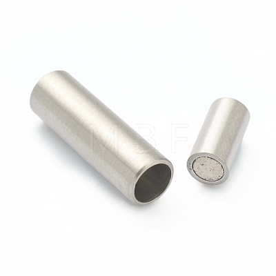 304 Stainless Steel Magnetic Clasps with Glue-in Ends STAS-B017-01A-P-1