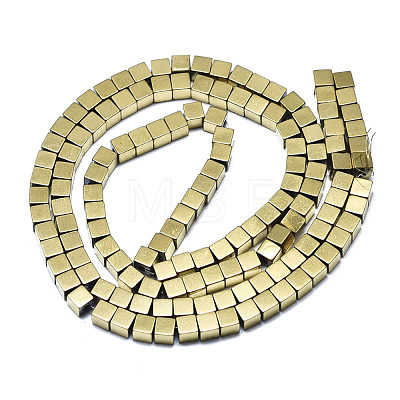 Electroplate Non-magnetic Synthetic Hematite Beads Strands G-S352-40-1