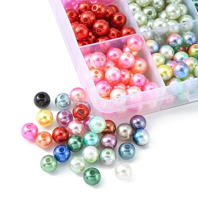 792Pcs 24 Style ABS Plastic & Acrylic Imitation Pearl Beads OACR-YW0001-29-1